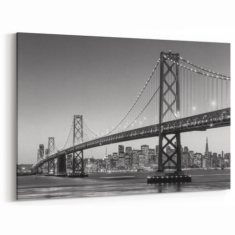 San Francisco Skyline Photography | Elegant Black and White Wall Art