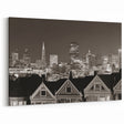 San Francisco Skyline Art | Classic Cityscape with Painted Ladies | Canvas