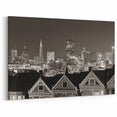 San Francisco Skyline Art | Classic Cityscape with Painted Ladies | Canvas