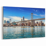 San Francisco Skyline Art | Vibrant Cityscape with Bay Bridge | Canvas