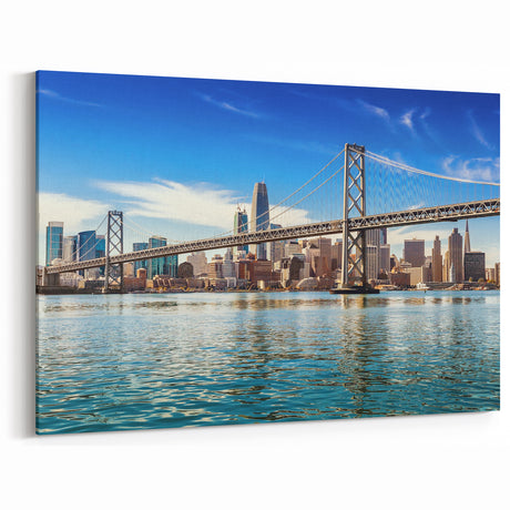San Francisco Skyline Art | Vibrant Cityscape with Bay Bridge | Canvas