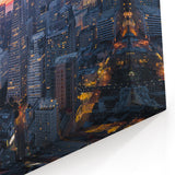 San Francisco Skyline Art | Sunset Cityscape with Vibrant Colors | Canvas