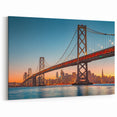 San Francisco Skyline Art | Dusk Cityscape with Bay Bridge | Canvas Print