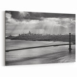 San Francisco Skyline Art | Dramatic Black and White Cityscape | Canvas