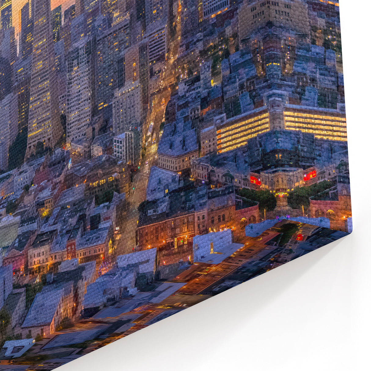 San Francisco Skyline Art | Sunrise Cityscape with Warm Glow | Canvas