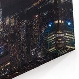New York City Skyline Art | Night Cityscape with Empire State | Canvas