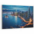 San Francisco Skyline Art | Dusk Cityscape with Illuminated Bay | Canvas