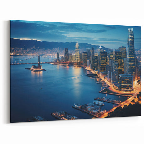 San Francisco Skyline Art | Majestic Waterfront at Dusk | Canvas Print