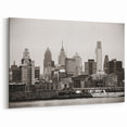 Philadelphia Architecture Art - Black and White Cityscape Print
