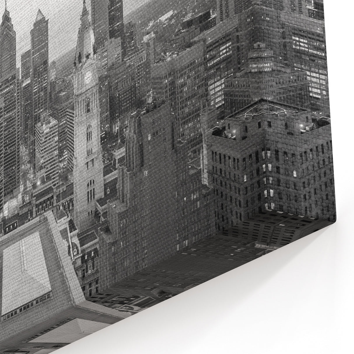 Philadelphia Downtown Art - Black and White Skyline Photography Print