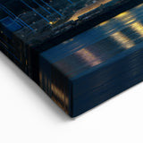 Philadelphia Night Skyline Art - Radiant Cityscape with Reflections