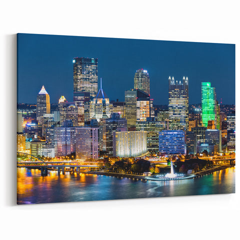 Stunning Pittsburgh Skyline Wall Art | Vibrant Cityscape Photography