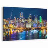 Pittsburgh Skyline Wall Art | Iconic Bridge and City Lights Photography