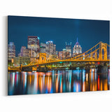 Dynamic Pittsburgh Skyline Wall Art | Lightning Cityscape Photography