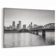 Portland Skyline Wall Art | Black & White Portland Cityscape Print