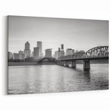 Portland Skyline Wall Art | Black & White Portland Cityscape Print
