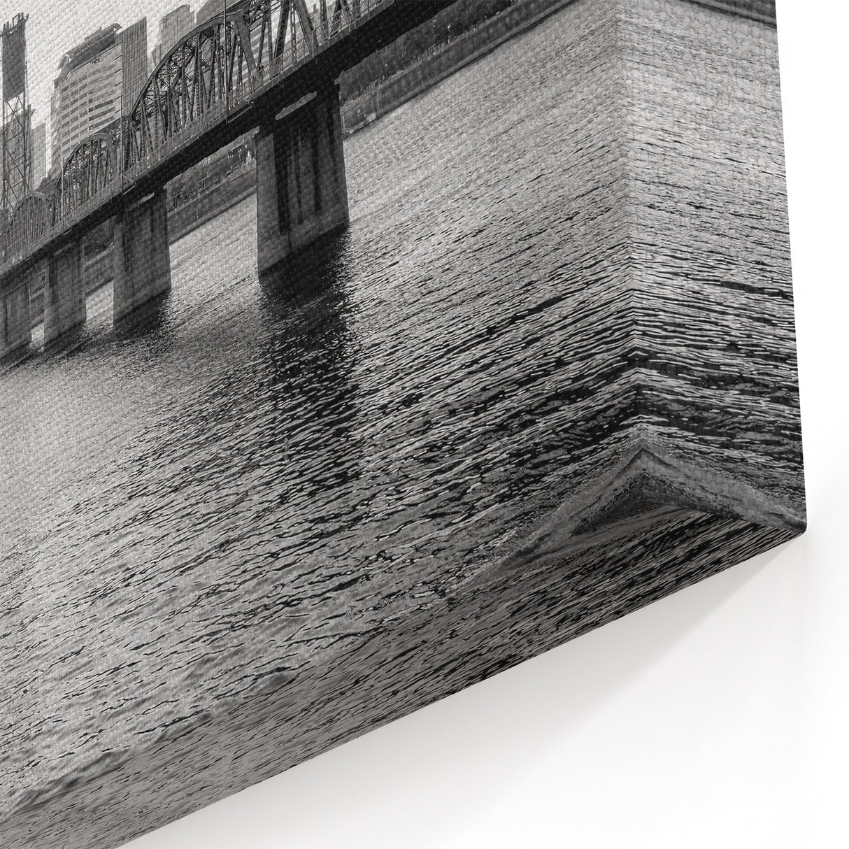 Portland Skyline Wall Art | Black & White Portland Cityscape Print