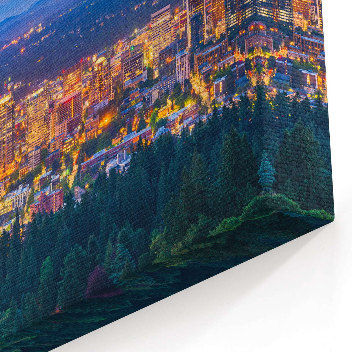 Portland Cityscape Art | Vibrant Portland Skyline Wall Art Print