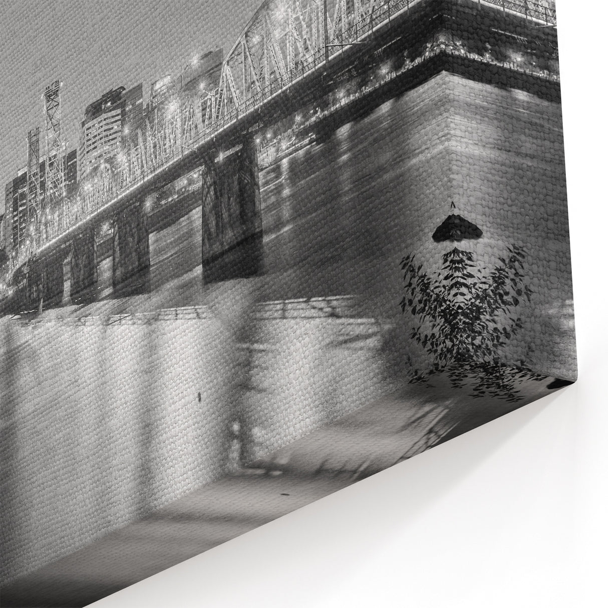 Portland Night Skyline Photography | Black & White Cityscape Art