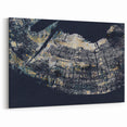 Contemporary Line Art with Textured Gold - Abstract Strokes Canvas
