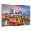 Memphis Downtown Skyline Art - Vibrant Cityscape Canvas at Sunset