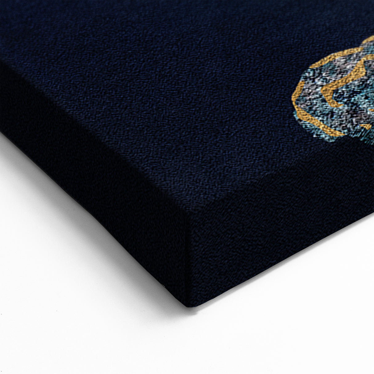 Abstract Organic Shapes with Gold Highlights - Modern Art Canvas