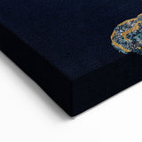 Abstract Organic Shapes with Gold Highlights - Modern Art Canvas