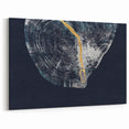Minimalist Line Art with Gold Detail - Modern Abstract Canvas
