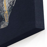 Minimalist Line Art with Gold Detail - Modern Abstract Canvas