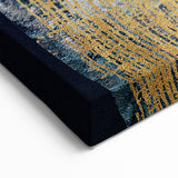Dual Tone Abstract Rings with Gold Highlights - Modern Canvas Art