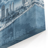 Miami Skyline Wall Art: Elegant Downtown Miami Panorama Art on Canvas