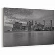 Miami Skyline Photography: Serene Dusk Cityscape in Black & White