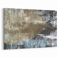 Golden Leaf Abstract with Textured Background - Modern Wall Art