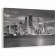 Miami Skyline Photography: Monochrome Downtown Miami Cityscape Art
