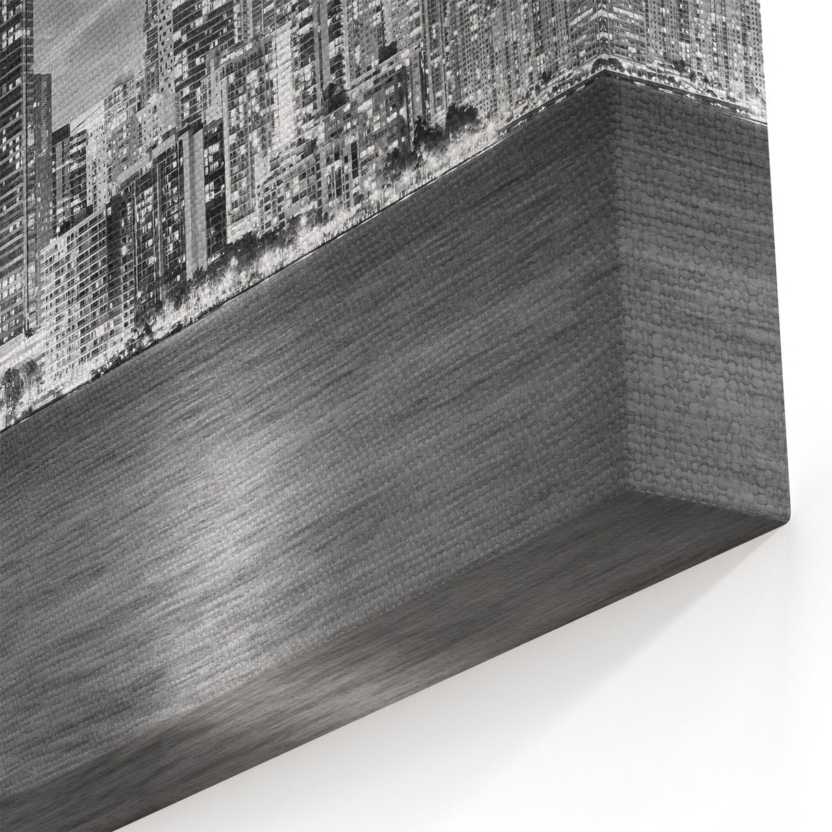 Miami Skyline Photography: Monochrome Downtown Miami Cityscape Art