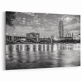 Minneapolis Night Skyline - Black and White Cityscape Art Prints for Decor