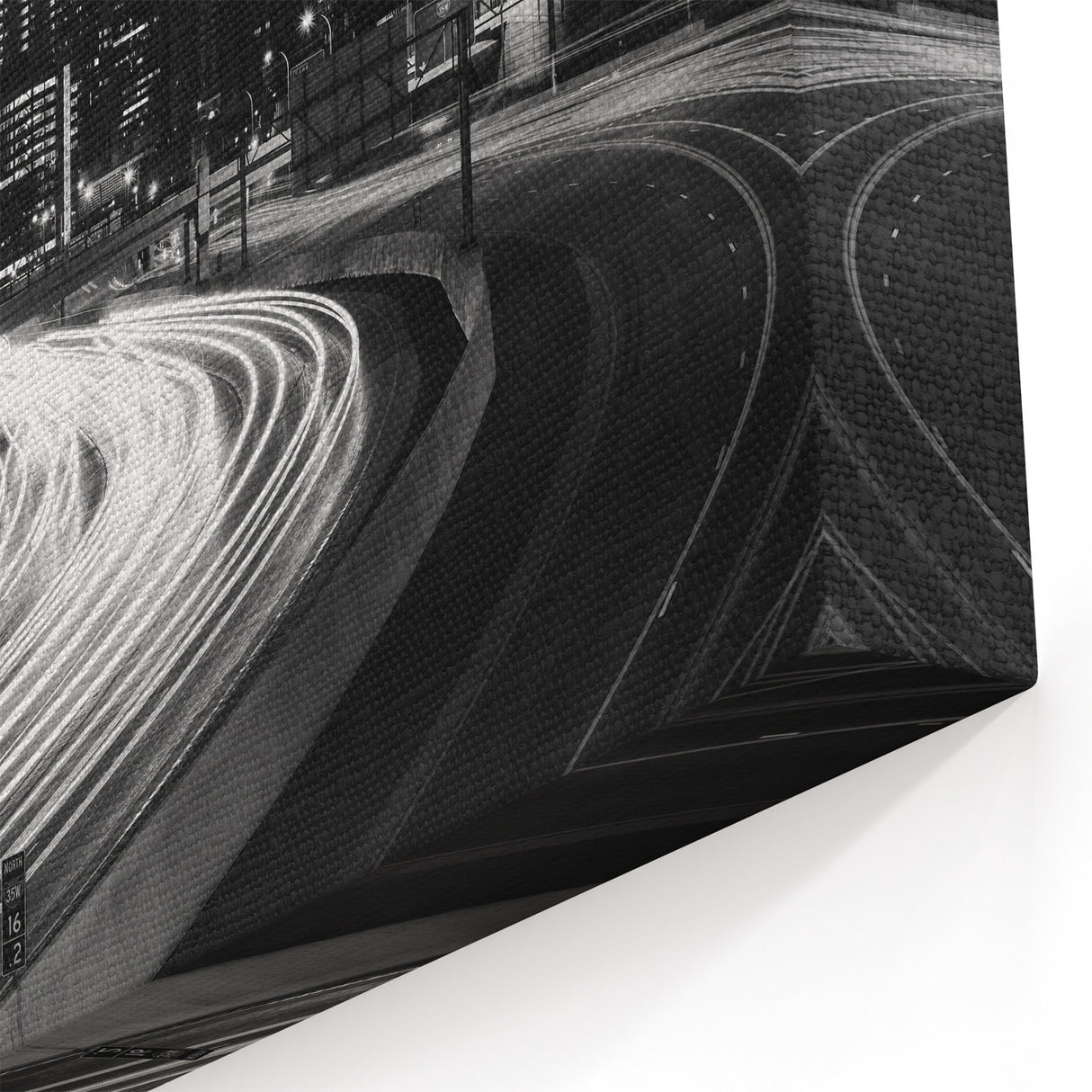 Minneapolis Night Skyline Photography - Black and White Cityscape Wall Art