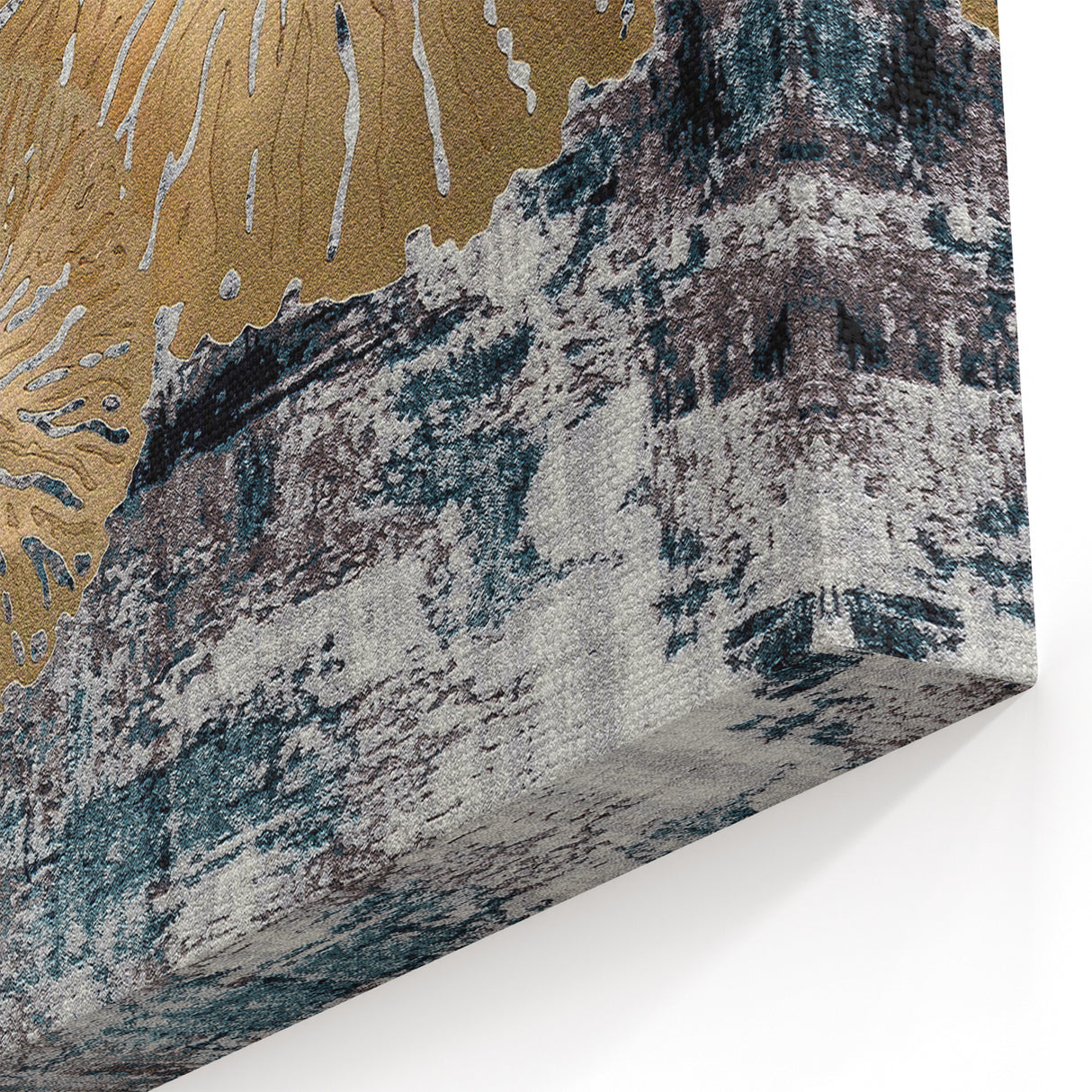 Luxurious Gold Botanical Abstract Art - Textured Wall Decor Canvas