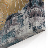 Luxurious Gold Botanical Abstract Art - Textured Wall Decor Canvas