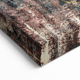 Golden Leaf Vein Art - Textured Botanical Abstract Canvas Print