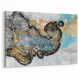 Abstract Tree Ring Art - Textured Modern Geometric Canvas Print