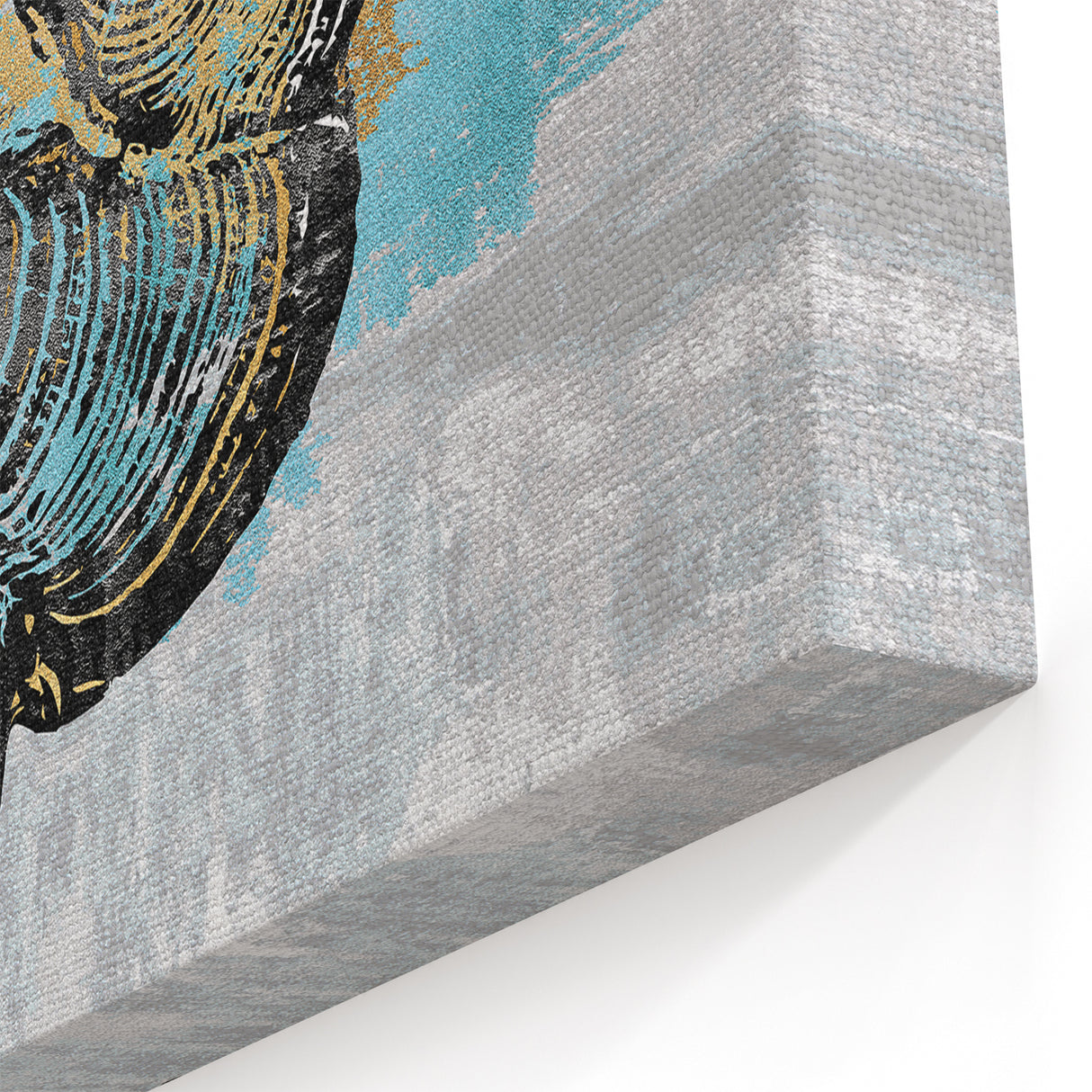 Abstract Tree Ring Art - Textured Modern Geometric Canvas Print