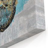 Abstract Tree Ring Art - Textured Modern Geometric Canvas Print