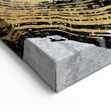 Abstract Tree Ring Art - Textured Modern Geometric Canvas Print