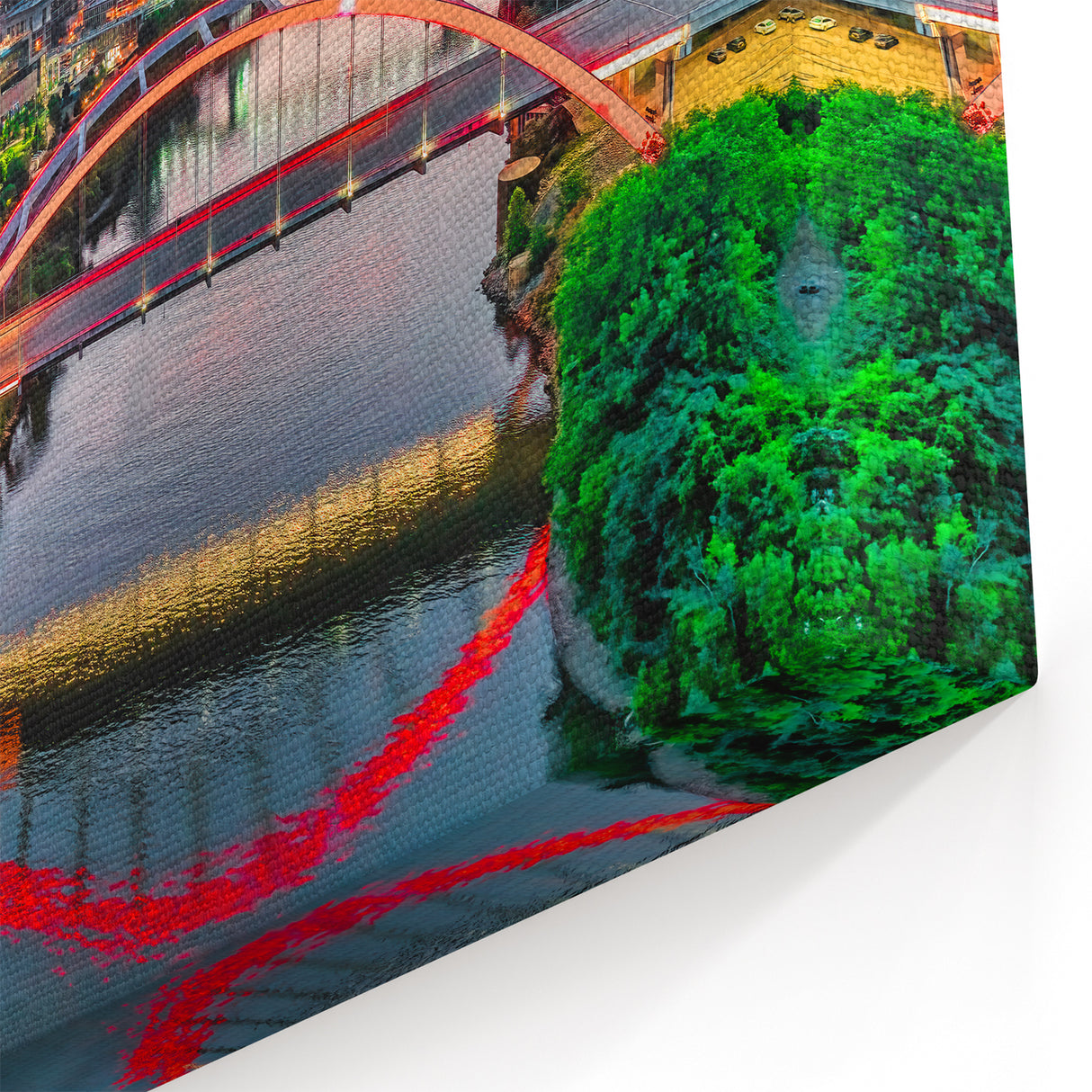 Dynamic Nashville Skyline Art - Vibrant Downtown Canvas & Prints