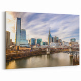 Elegant Nashville Skyline Art - Captivating Downtown Canvas & Prints