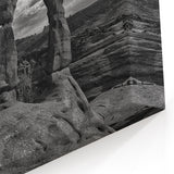 Majestic Natural Arch Wall Art - Dramatic Black and White Landscape Print
