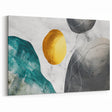 Minimalist Geometric Abstract Art - Teal, Gold, and Gray Canvas Print