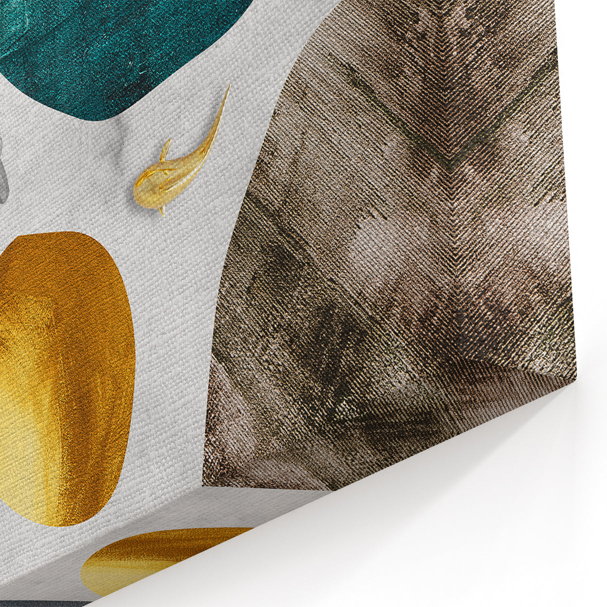 Elegant Koi Fish & Abstract Lines | Modern Geometric Wall Art