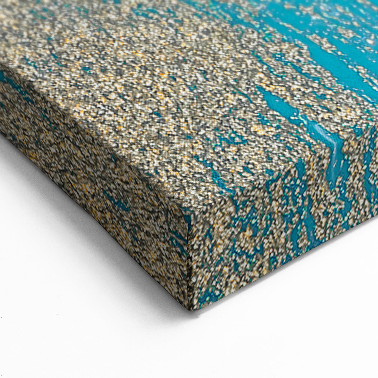 Vibrant Koi Fish & Abstract Lines | Modern Wall Art in Blue and Gold